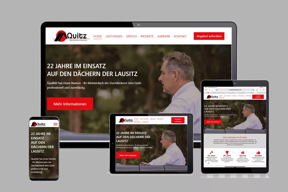 Website Dachdeckermeister Jens Quitz
