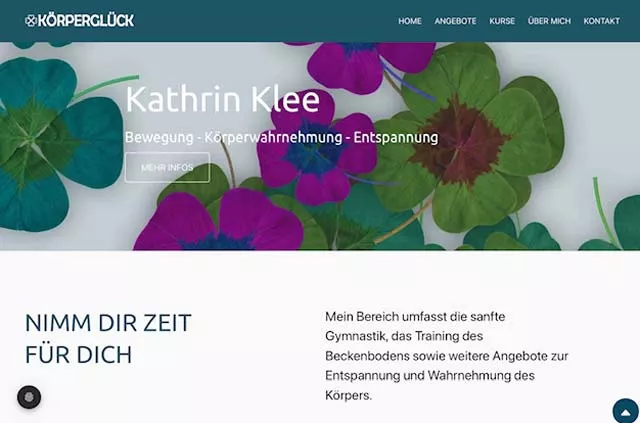 LandingPage Körperglück Kathrin Klee